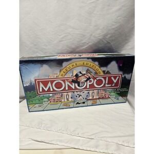 1998 Monopoly Deluxe Edition Board Game 100% Complete‎ EUC GOLD Tokens